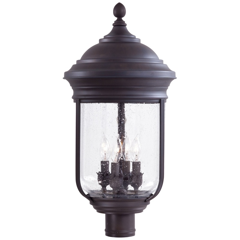 Minka-Lavery 8816-57 Amherst Four Light Post Mount, Roman Bronze