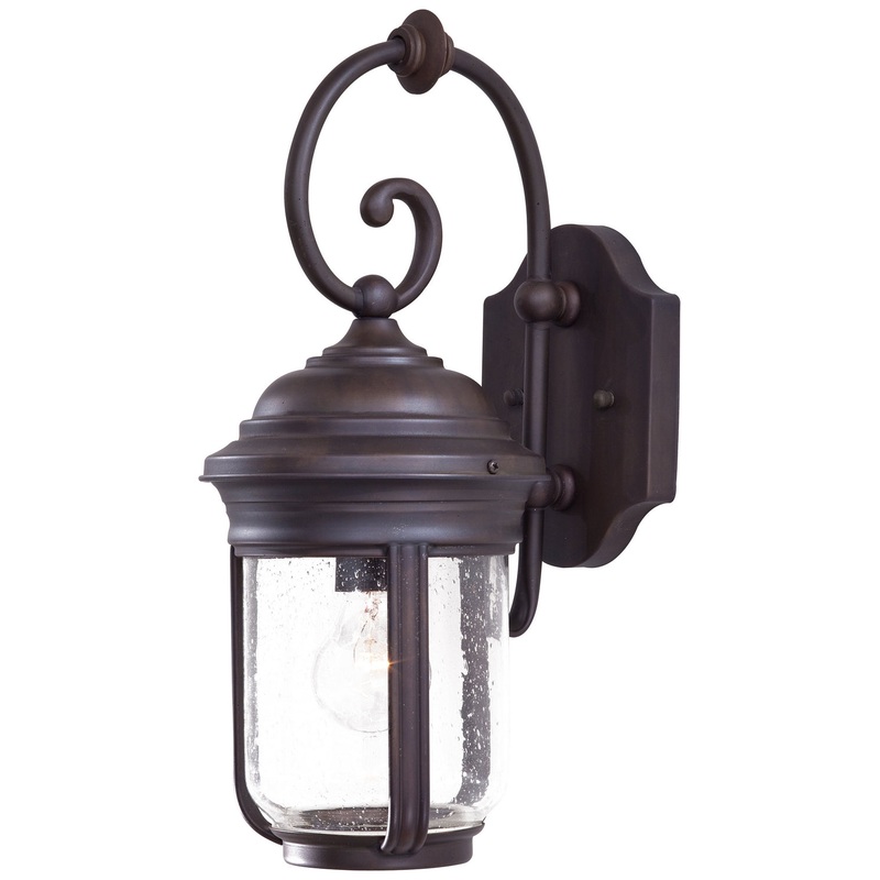 Minka-Lavery 8817-57 Amherst One Light Wall Mount, Roman Bronze