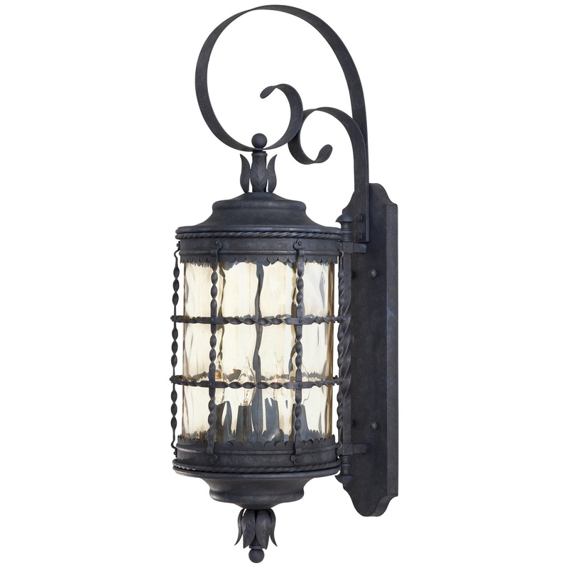 Minka-Lavery 8882-A39 Mallorca Four Light Wall Mount, Spanish Iron