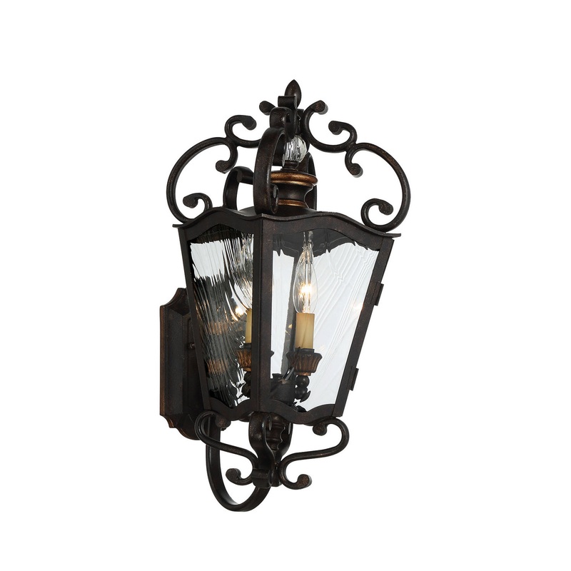 Minka-Lavery 9332-270 Brixton Ivy Two Light Outdoor Lantern, Terraza Village Aged Patina