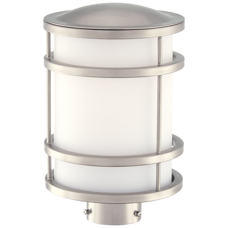 Minka-Lavery 9806-144 Bay View One Light Post Mount, Brushed Stainless Steel