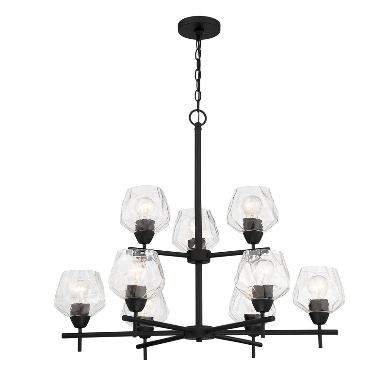 Minka-Lavery 2179-66A Camrin Nine Light Chandelier, Coal