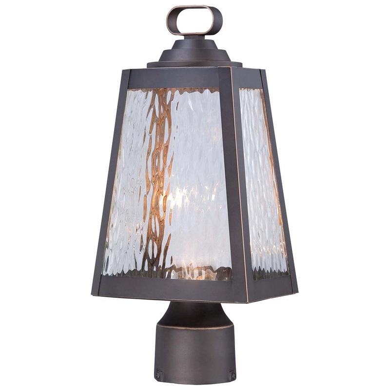 Minka-Lavery 73106-143C-L Talera LED Outdoor Post Mount, Oil Rubbed Bronze W/ Gold Highlights