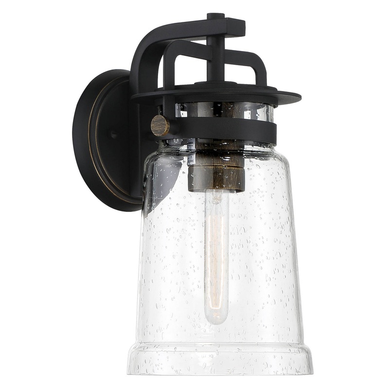 Minka-Lavery 73142-703 Maribel Heights One Light Outdoor Wall Mount, Sand Coal With Gold Highlights