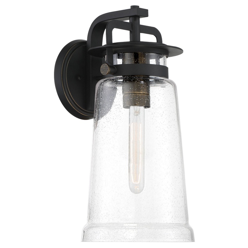 Minka-Lavery 73143-703 Maribel Heights One Light Outdoor Wall Mount, Sand Coal With Gold Highlights