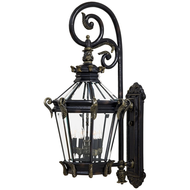 Minka-Lavery 8933-95 Stratford Hall Five Light Wall Mount, Heritage W/ Gold Highlights