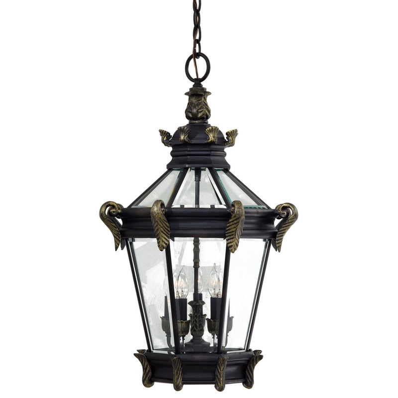 Minka-Lavery 8934-95 Stratford Hall Five Light Chain Hung, Heritage W/ Gold Highlights