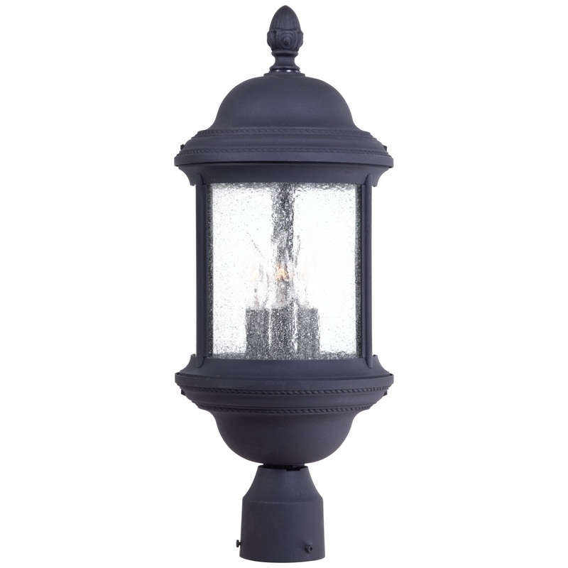 Minka-Lavery 9016-66 Hancock Three Light Post Mount, Coal
