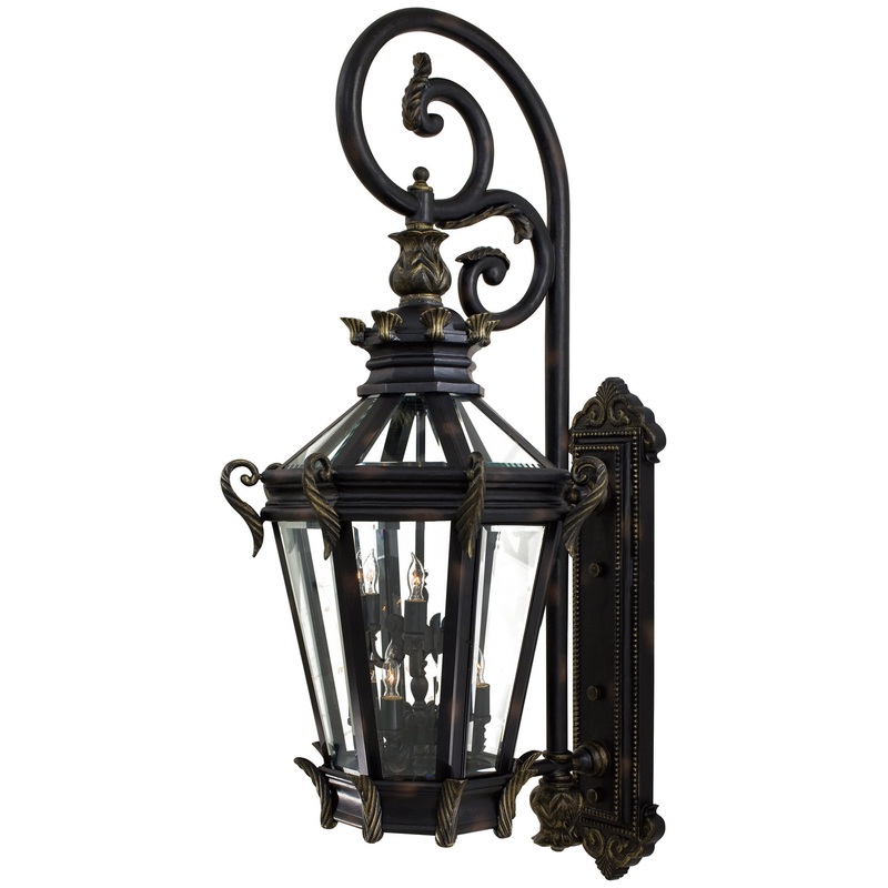 Minka-Lavery 9091-95 Stratford Hall Nine Light Wall Mount, Heritage W/ Gold Highlights