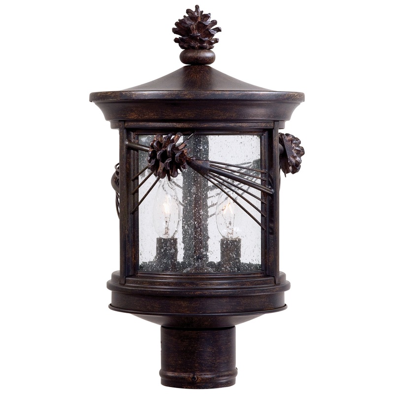 Minka-Lavery 9156-A357 Abbey Lane Two Light Post Mount, Iron Oxide