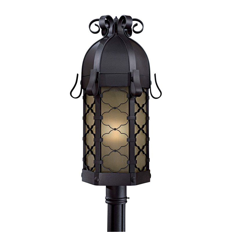 Minka-Lavery 9246-66-PL Montalbo One Light Outdoor Post Mount, Coal