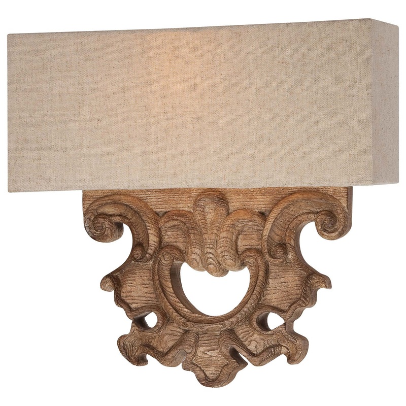 Minka-Lavery 5200-290 Abbott Place Two Light Wall Sconce, Classic Oak Patina