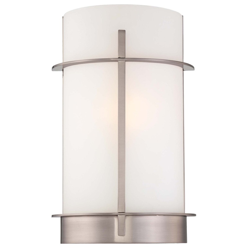 Minka-Lavery 6460-84 One Light Wall Sconce, Brushed Nickel