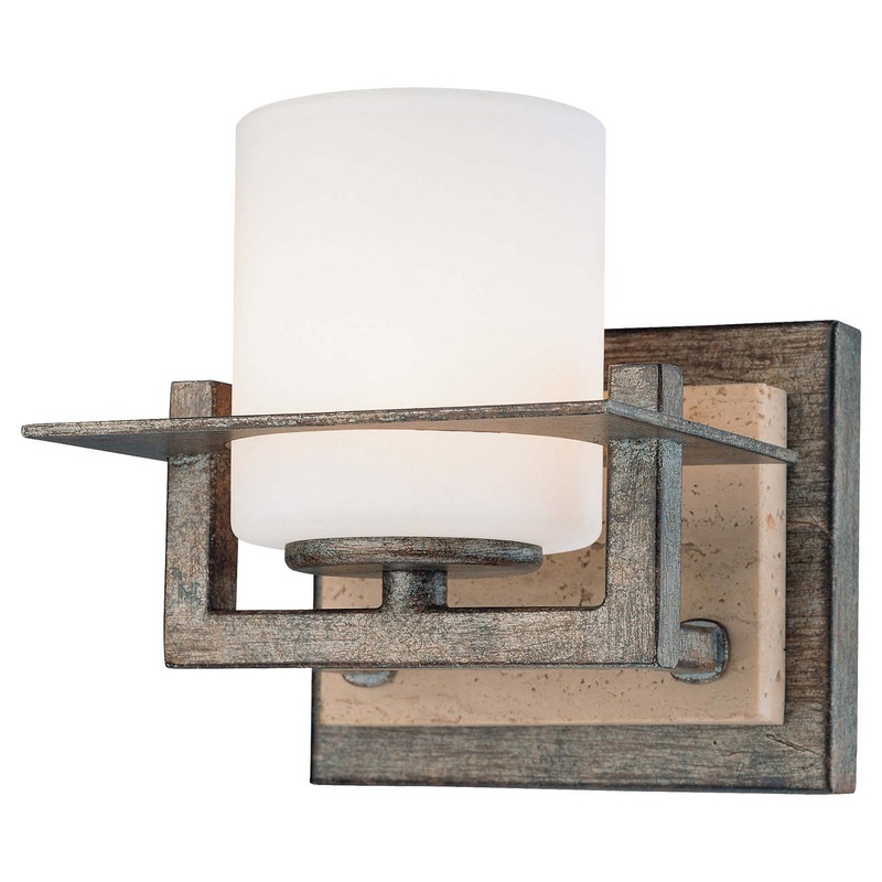 Minka-Lavery 6461-273 Compositions One Light Bath, Aged Patina Iron