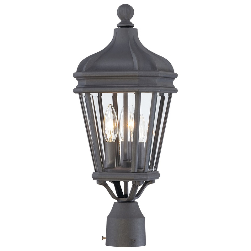 Minka-Lavery 8695-66 Harrison Three Light Post Mount, Coal