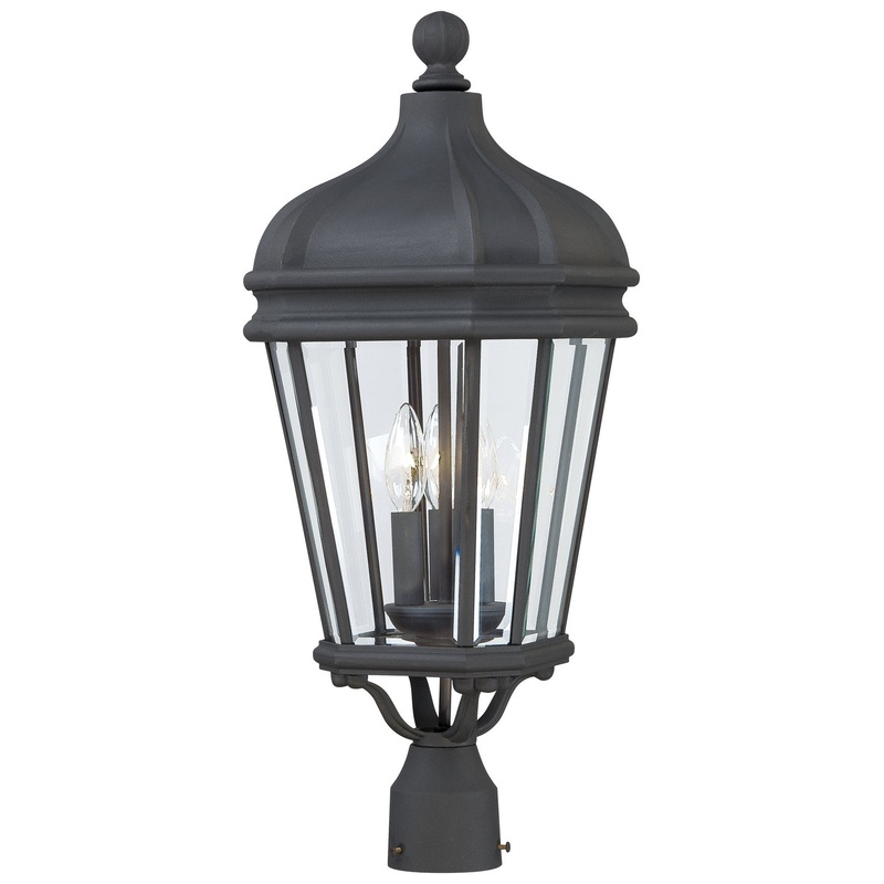 Minka-Lavery 8696-66 Harrison Three Light Post Mount, Coal