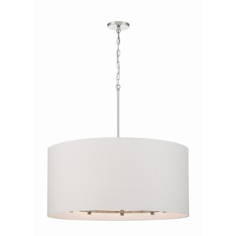 Minka-Lavery 3928-613 Palmetto Eight Light Pendant, Polished Nickel