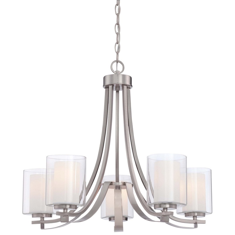 Minka-Lavery 4105-84 Parsons Studio Five Light Chandelier, Brushed Nickel