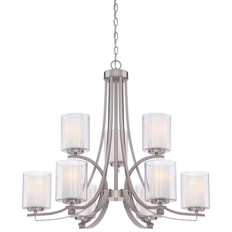 Minka-Lavery 4109-84 Parsons Studio Nine Light Chandelier, Brushed Nickel