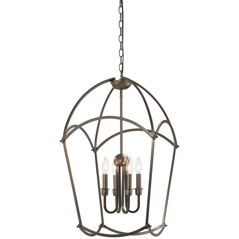 Minka-Lavery 4774-281 Jupiter'S Canopy Four Light Pendant, Harvard Court Bronze (Plated)