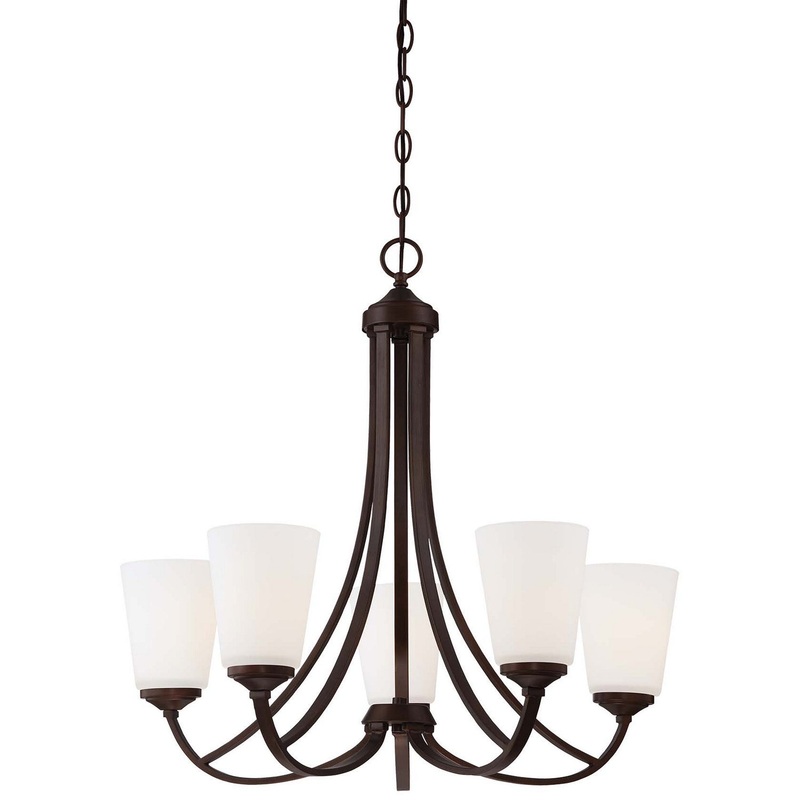 Minka-Lavery 4965-284 Overland Park Five Light Chandelier, Vintage Bronze