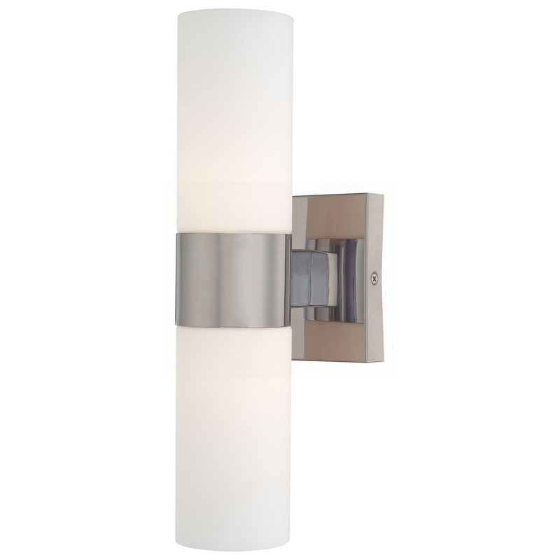 Minka-Lavery 6212-84 Two Light Wall Sconce, Brushed Nickel