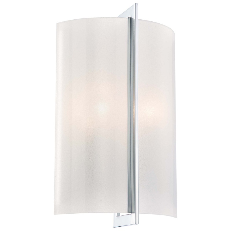 Minka-Lavery 6390-77 Clarte Two Light Wall Sconce, Chrome