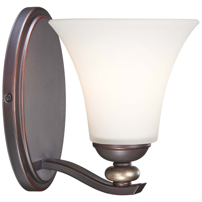 Minka-Lavery 2281-589 Shadowglen One Light Bath, Lathan Bronze With Gold Highlights