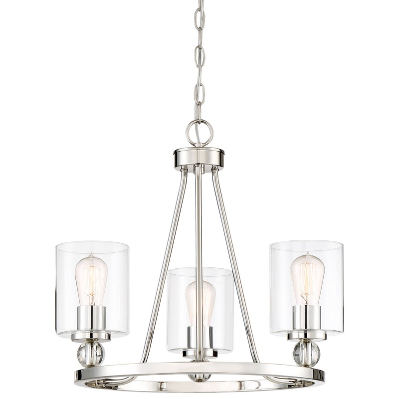 Minka-Lavery 3077-613 Studio 5 Three Light Chandelier, Platinum