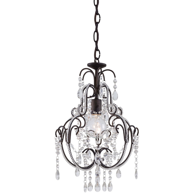 Minka-Lavery 3123-489 One Light Mini Chandelier, Taylor Bronze