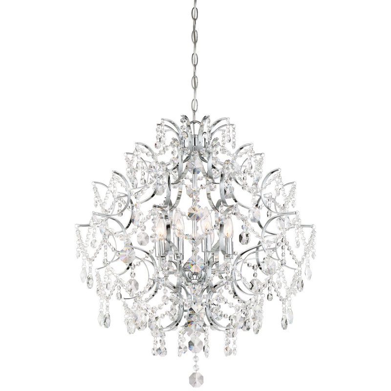 Minka-Lavery 3158-77 Isabella'S Crown Eight Light Chandelier, Chrome