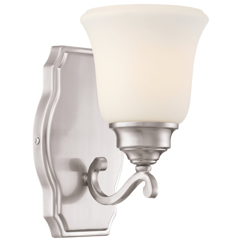 Minka-Lavery 3321-84 Savannah Row One Light Bath, Brushed Nickel