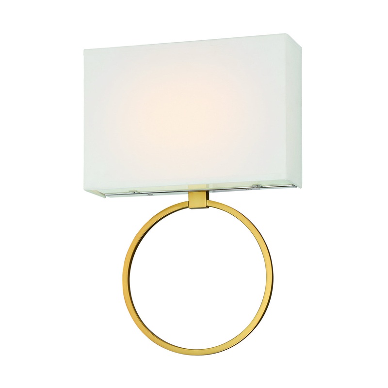 Minka-Lavery 4020-679-L Chassell LED Wall Sconce, Painted Honey Gold With Polish