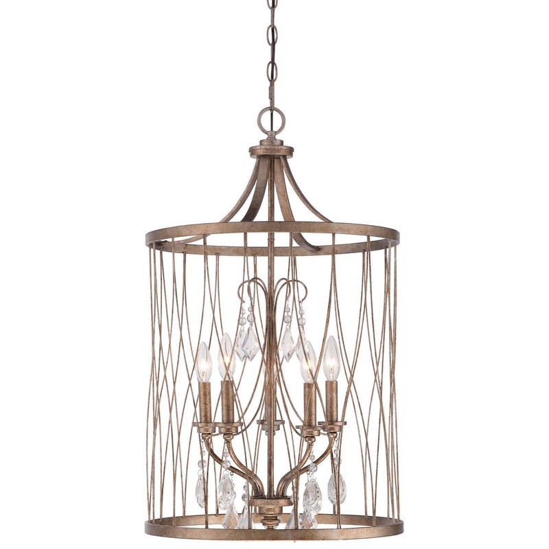 Minka-Lavery 4405-581 West Liberty Five Light Pendant, Olympus Gold