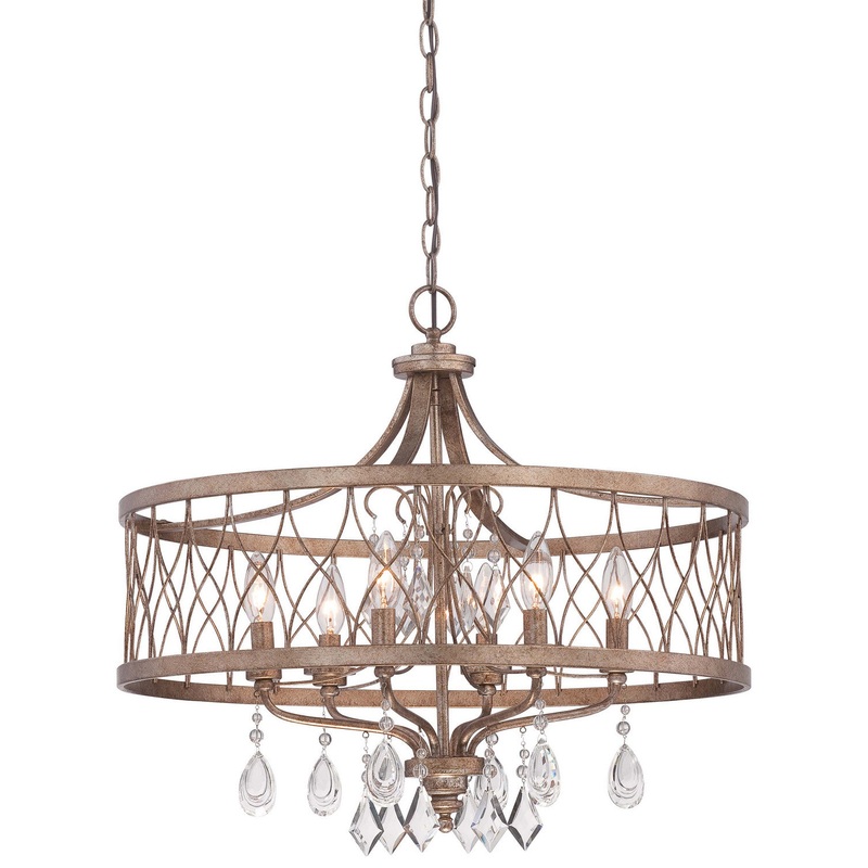 Minka-Lavery 4406-581 West Liberty Six Light Chandelier, Olympus Gold