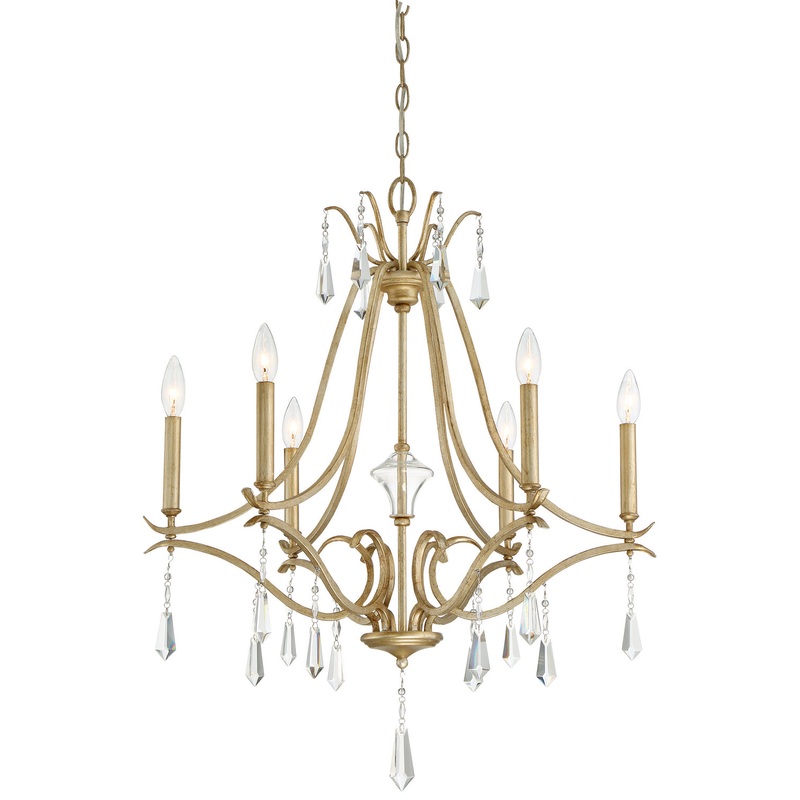 Minka-Lavery 4446-582 Laurel Estate Six Light Chandelier, Brio Gold