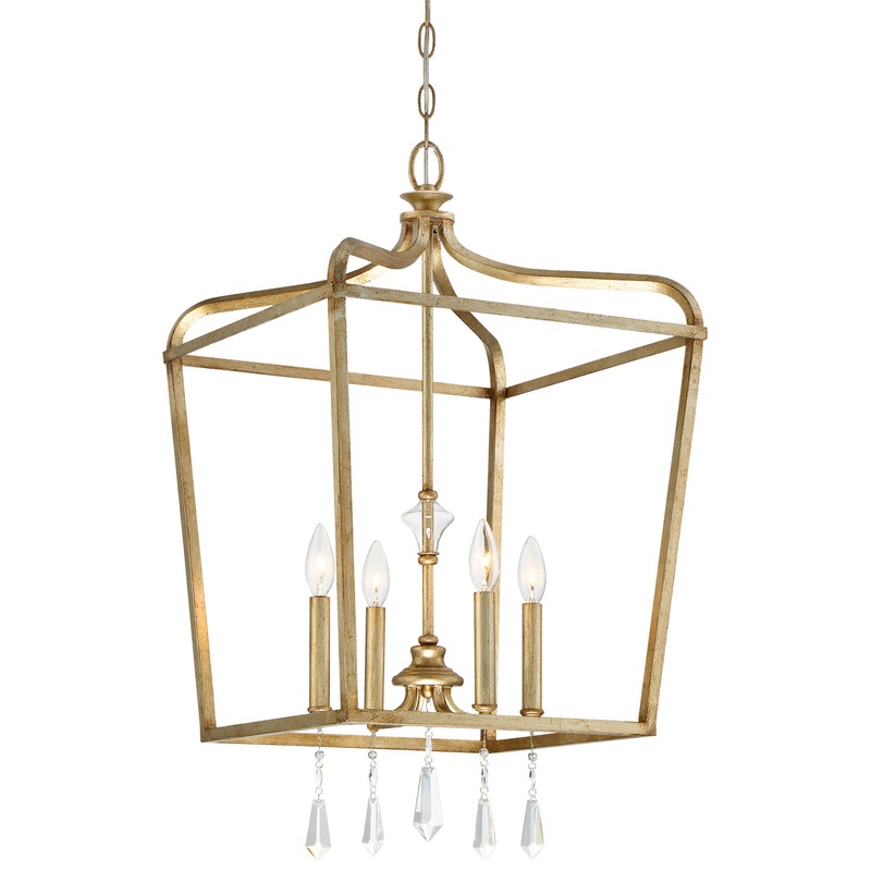 Minka-Lavery 4448-582 Laurel Estate Four Light Pendant, Brio Gold