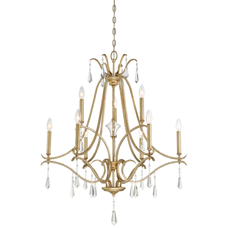 Minka-Lavery 4449-582 Laurel Estate Nine Light Chandelier, Brio Gold
