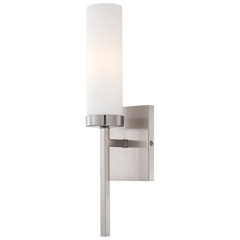Minka-Lavery 4460-84 One Light Wall Sconce, Brushed Nickel