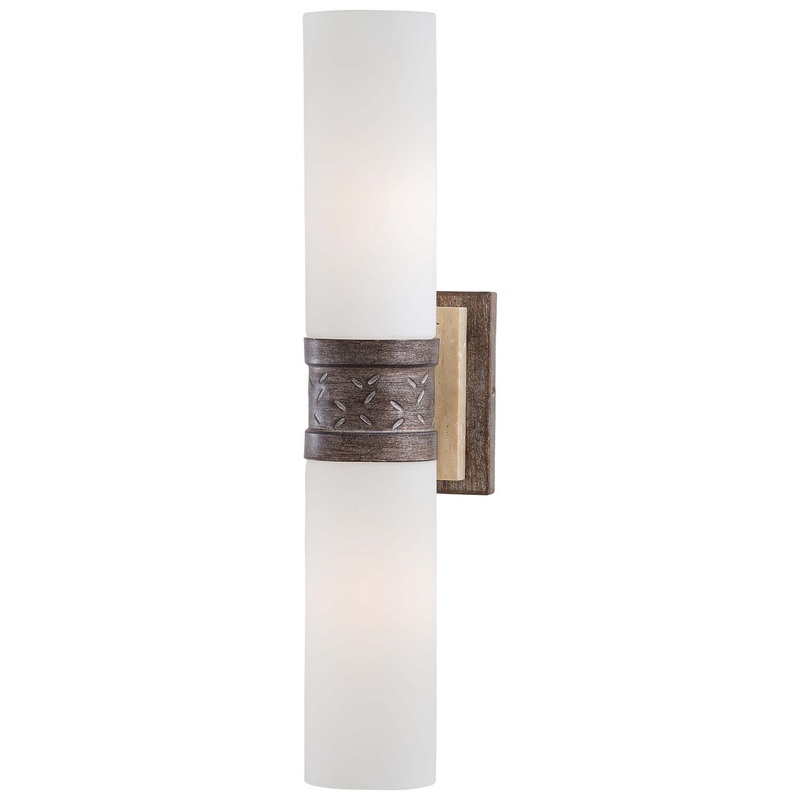 Minka-Lavery 4462-273 Compositions Two Light Wall Sconce, Aged Patina Iron