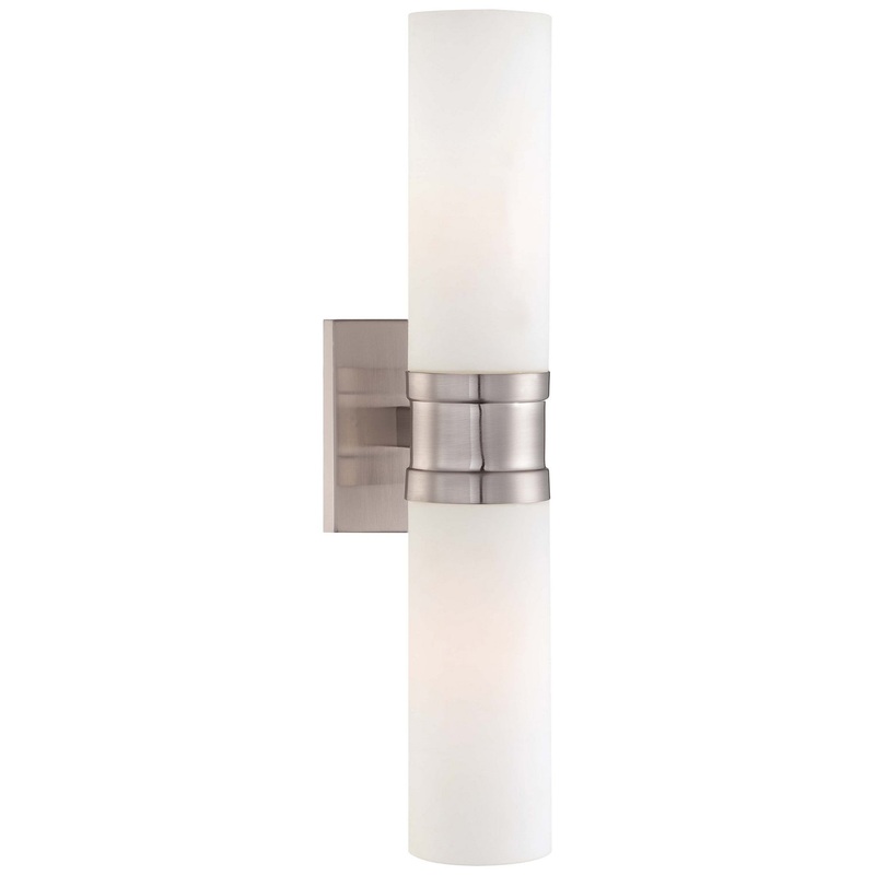Minka-Lavery 4462-84 Two Light Wall Sconce, Brushed Nickel