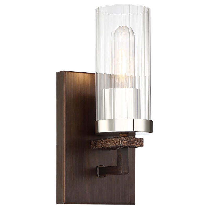 Minka-Lavery 4601-101 Maddox Roe One Light Bath, Iron Ore W/Gold Dust Highlight