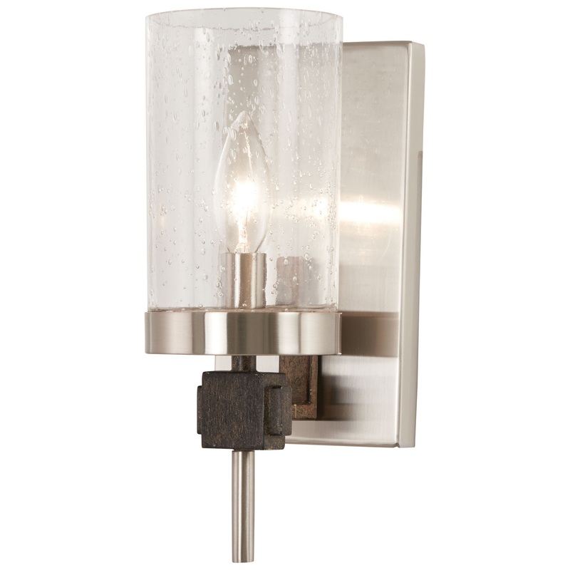 Minka-Lavery 4631-106 Bridlewood One Light Bath, Stone Grey W/Brushed Nickel