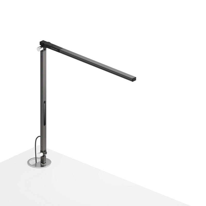 Koncept AR1100-CD-MBK-GRM Z-Bar LED Desk Lamp, Metallic Black