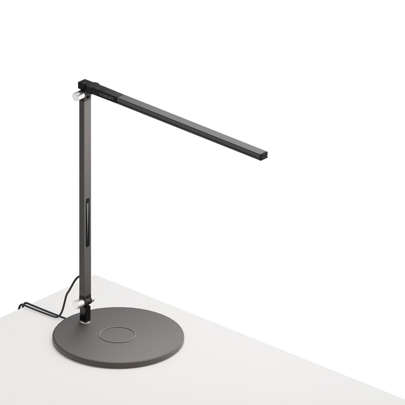 Koncept AR1100-CD-MBK-QCB Z-Bar LED Desk Lamp, Metallic Black