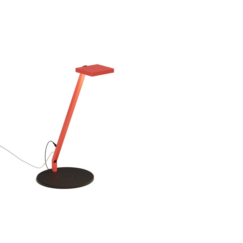 Koncept FCD-1-MFR-QCB Focaccia LED Desk Lamp, Matte Fire Red