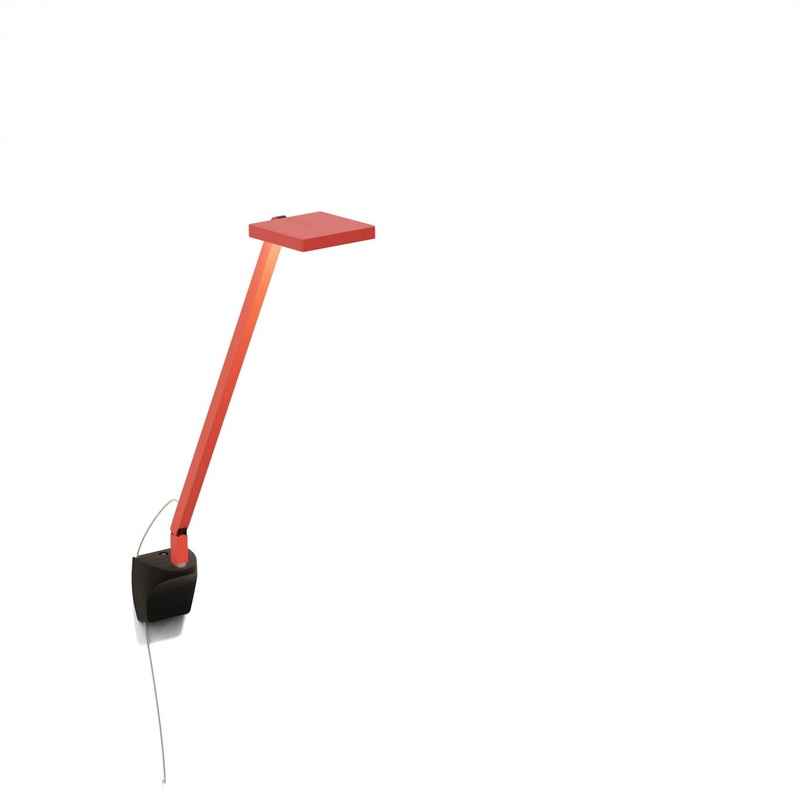 Koncept FCD-1-MFR-WAL Focaccia LED Desk Lamp, Matte Fire Red