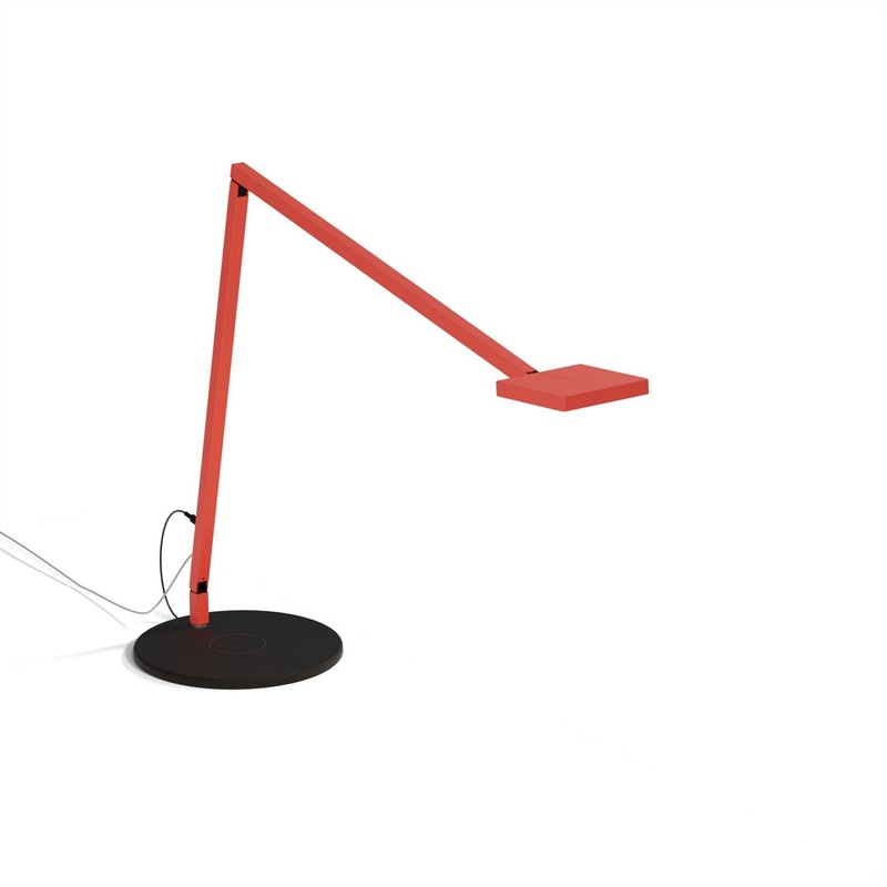 Koncept FCD-2-MFR-QCB Focaccia LED Desk Lamp, Matte Fire Red