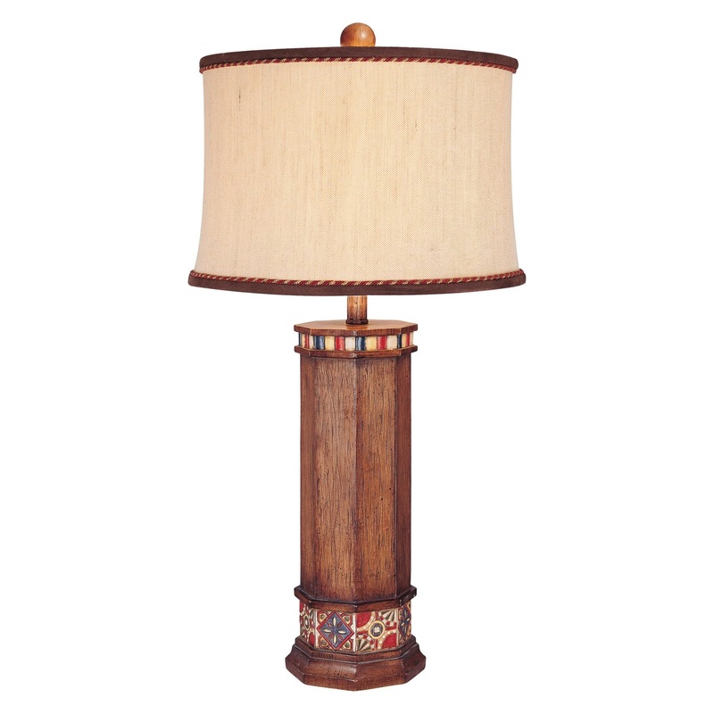 Minka-Lavery 10373-0 One Light Table Lamp, Brown Wood Look