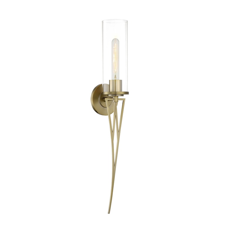 Minka-Lavery 1080-695 Regal Terrace One Light Wall Sconce, Soft Brass